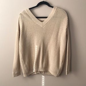Open back sweater